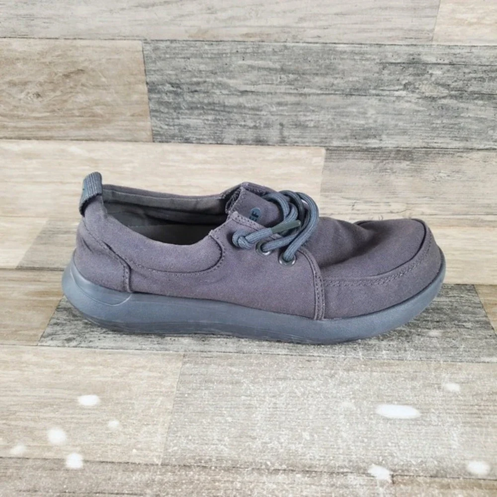 Reef Swellsole Cutback Mens Shoes Sz 9.5 Dark Gray Round Toe Lace Up‎ Sneakers